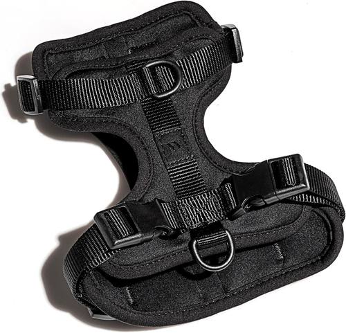 Wild One Dog Harness, The Original No-Pull, Pet Harness with 3 Leash Clips, Adjustable Soft Padded Vest, Comfortable, Stretchy, Size S, Black